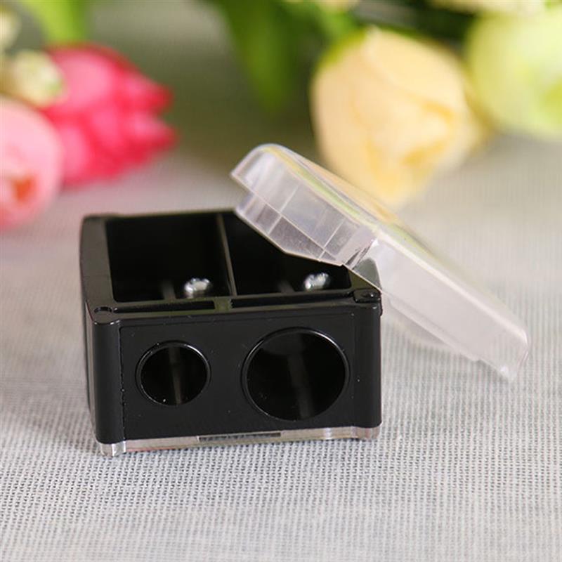 Cosmetic Pencil Sharpener Portable Eyebrow Eyeliner Sharpening Tool with 2 holes Women Cosmetic Tool