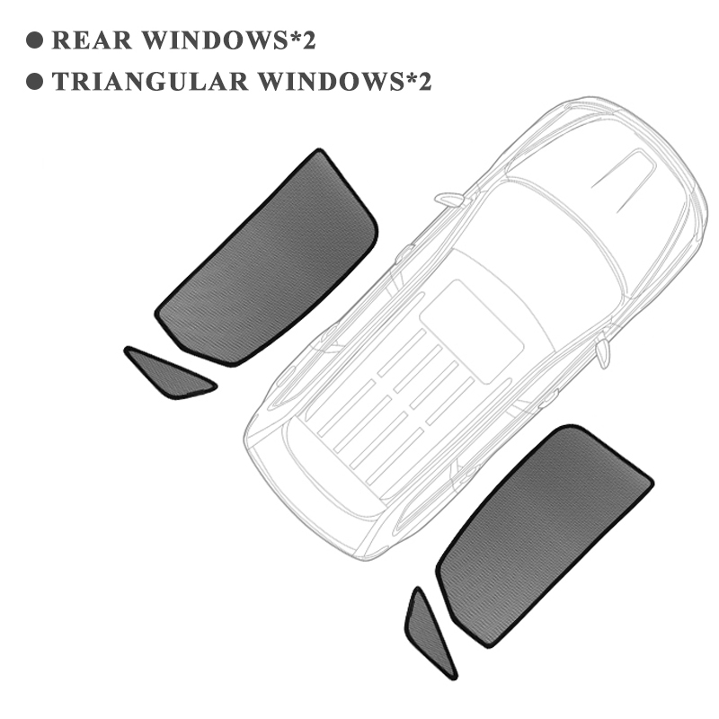 For MINI Countryman F60 Magnetic Car Sunshades Front Rear Windshield Blind Curtain Baby Side Window Sun Shade Visor: Silver