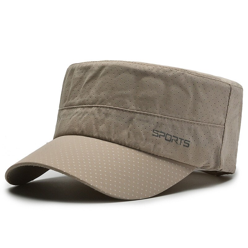 Berretto da Baseball Flat-Top estivo da uomo sport traspirante parasole traspirante traspirante Sunhat donna cappello da punzonatura stampato Kpop Unisex: Khaki