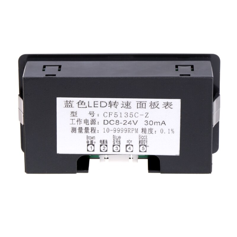 4 Digital LED Tachometer RPM Speed Meter+Proximity Switch Sensor NPN 12V 9999RPM