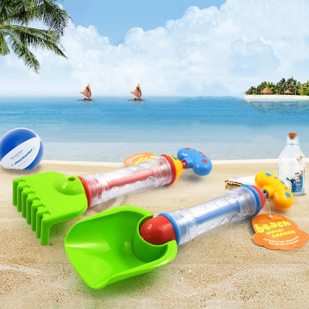 Strand Sand Spielzeug 2 in 1 sprühen Wasser Pistole Sand Schaufel Rechen Baby Baden Wasser Spielzeug Spaß freundlicher Sommer Spiel