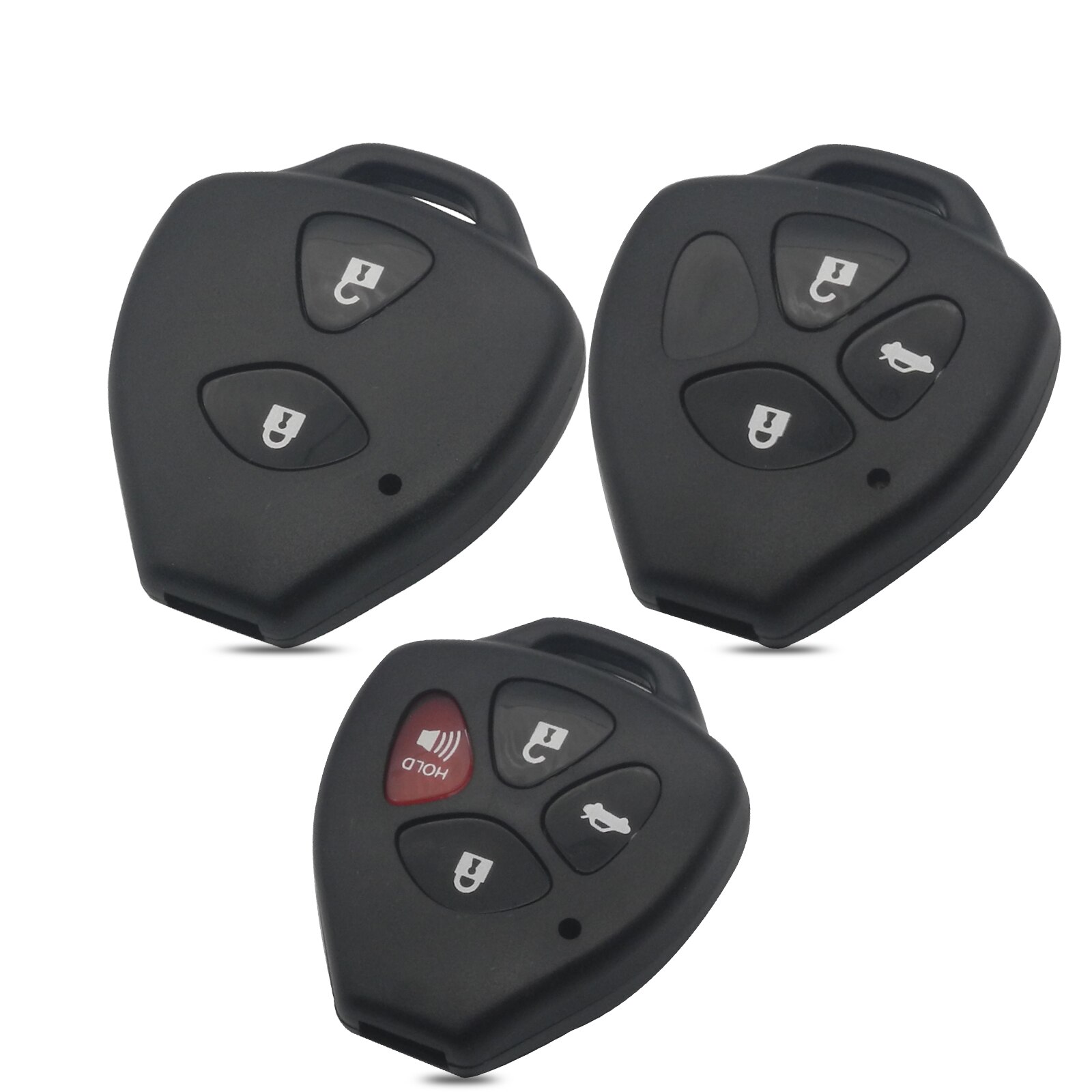 Bilchave 2/3/4 Buttons Remote Car Key Shell Fob For Toyota Camry Corolla Avalon Venza Reiz RAV4 Key Case Crown No Blade