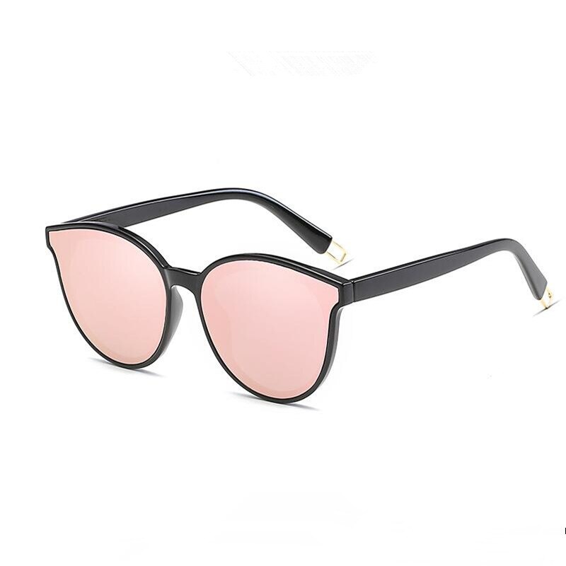 Kvinder farve luksus flad top cat eye solbriller oculos de sol mænd twin beam overdimensionerede solbriller  uv400: Lyserød
