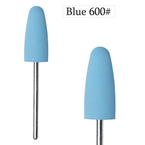 De taladros para uñas de goma de silicona de 8 colores para manicura, de 3/32 ", fresa pulidora para broca para uñas, herramienta de pulido de arena diferente, 1 Uds., TRGJ03: GJ03 Blue