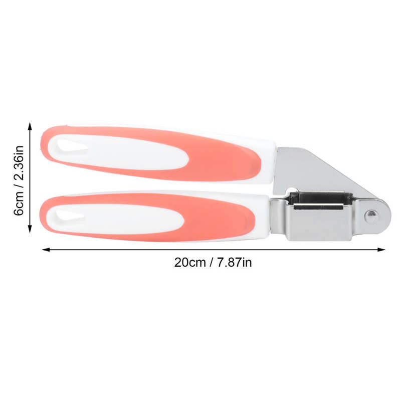 Knoflook Crusher Press, 4 in 1 Multifunctionele Professionele Keuken Roestvrij Staal Knoflook Mincer met Bieropener & Walnoot Clip & Visschaal, Gebruiksvriendelijk, Gemakkelijk te reinigen en Duurzaam