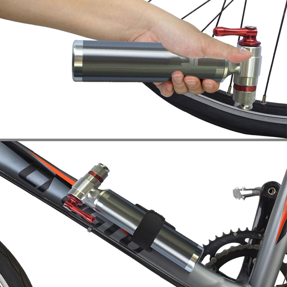 Cykel mini pumpe  co2 oppustning passer til presta & schrader, cykel cykeldæk pumpe med monteringssæt højtryks håndpumper