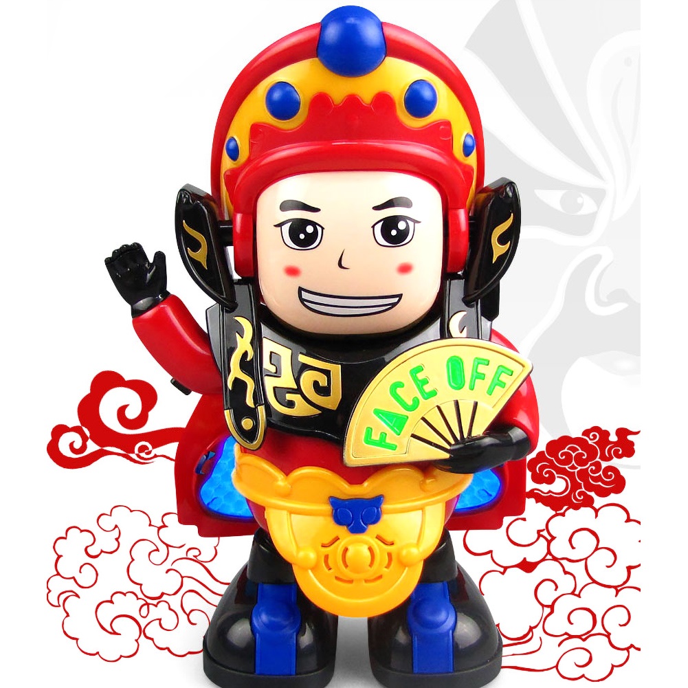 Muñeca China que cambia de cara de ópera, Robot de baile musical ligero, juguete para para niños