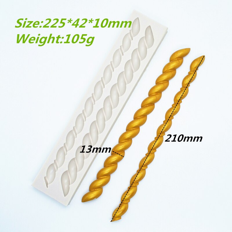 Twist Touw Siliconen Mal Keuken Hars Bakken Hulpmiddel Diy Cake Gebak Fondant Mallen Chocolade Dessert Decoratie Benodigdheden