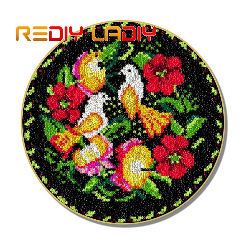 Kit de tapis à Crochet, tapis Crochet, éléphant africain, fil acrylique, toile imprimée, tapis de coussin, tapisserie murale au Crochet, artisanat: ZD219