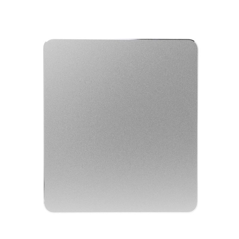 Aluminum Alloy Pad with Non-Slip Rubber Bottom Mouse Pad Anti slip Mousepad: Silver