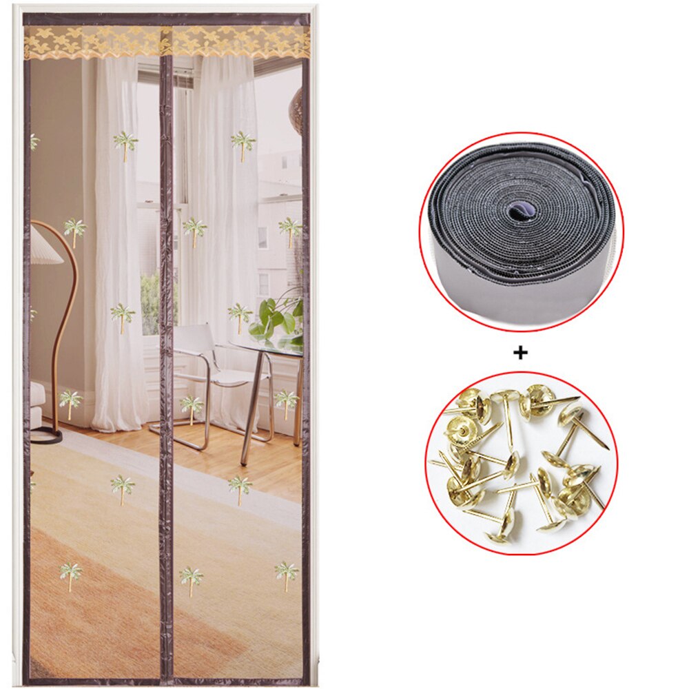 Magneettiverkko verkkoovi velcro anti hyttysverho kesäkeittiö makuuhuone toimisto hyttysverkko kodin parannus: Tyyli d / 90 x 200