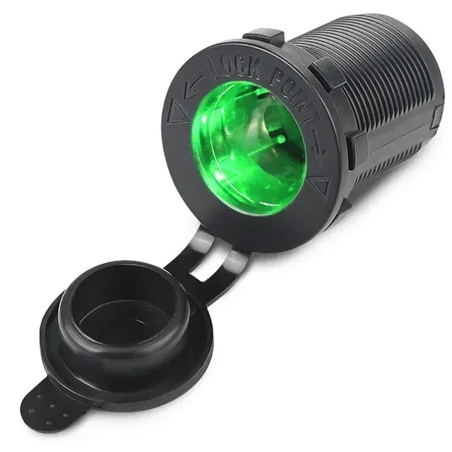 Enchufe para encendedor de cigarrillos de coche, enchufe adaptador de 12V-24V, enchufe múltiple para motocicletas, barco marino, motocicleta, camión, RV, ATV: YELLOW