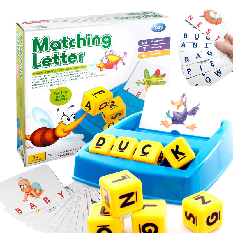 Engelsk stave alfabet bogstav spil børn puslespil udfordring pædagogisk legetøj til børn abcdefghijklmnabc: Default Title