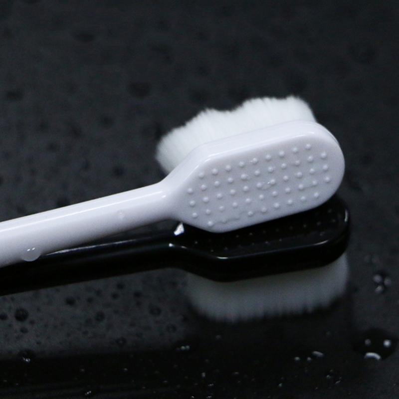 1pc ultrafine tandbørster bløde fibre tandplejebørste blegning dybderensende tænder børste til voksne mundhygiejne med holder