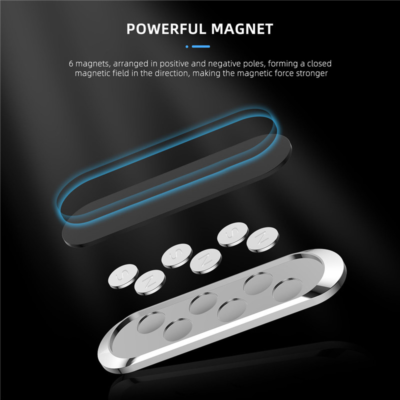 Magnetische Auto Telefoon Houder Dashboard Mini Strip Shape Stand Voor Iphone Samsung Xiaomi Metalen Magneet Gps Auto Mount Voor Muur