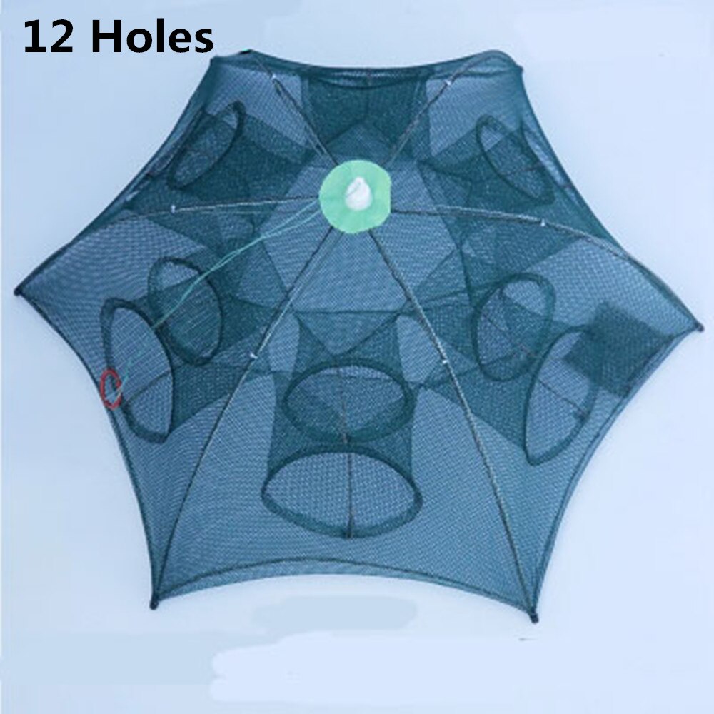 FishingLife Fishing Nets Folded Portable Automatic Nylon Casting Network Shrimp Trap Wobbler Cast Mesh Trap Multilateral Holes: 2L12