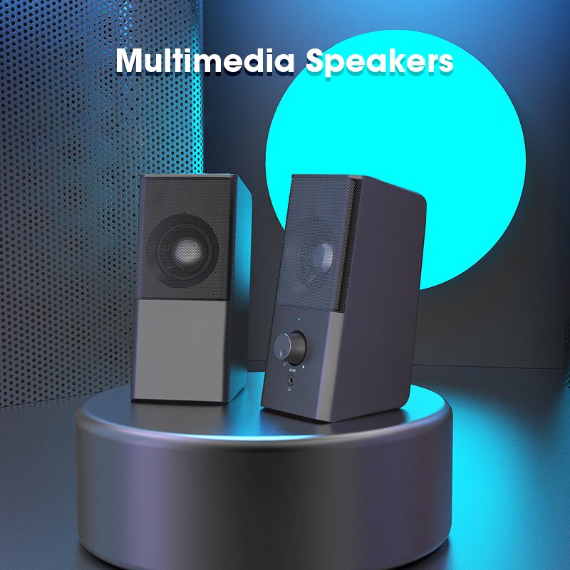 2 PCS USB Speakers Computer Speaker 4D Bass Surround SoundBar Home Theater Subwoofer For Computer Desktop PC Notebook Laptop