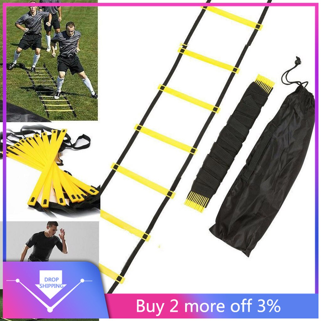 out Outdoor Duurzaam Agility Ladder Speed Voetbal Fitness Voeten Training Geel PP materiaal Voetbal Accessoires #819