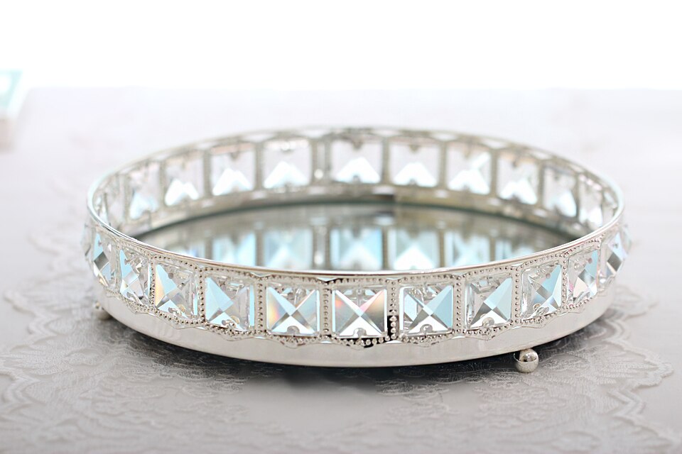 ROSE QUEEN 3158 metalen cake stand fruit glas plaat verzilverd 27 cm diameter cake pan bruiloft woondecoratie