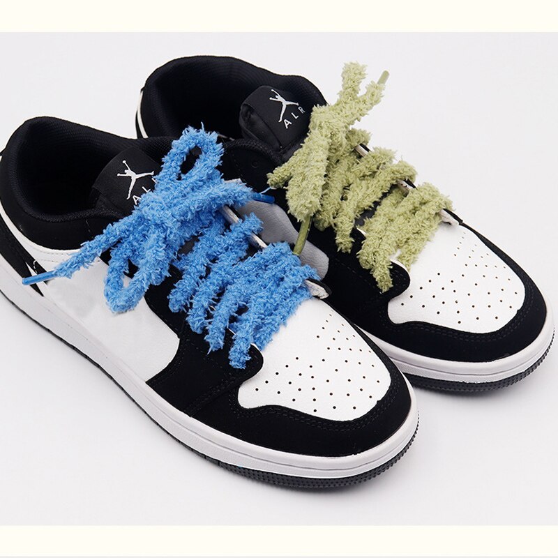 1 para 120/140/160cm ręcznik pluszowe okrągłe sznurowadła 6.5mm Premium Fluff miękkie sznurowadła Caterpillar dla Sneakers obuwie sportowe