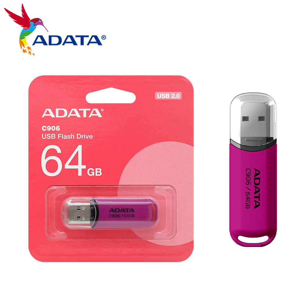 100% Original ADATA C906 USB Flash Drive 64GB 32GB 16GB 8GB USB 2.0 Mini U Stick Pen Drive High Speed Pendrive Memory Stick