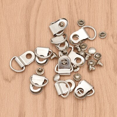 Botones de hebilla de anillo en D de Metal para manualidades, zapatos de la bolsa de ropa hecha a mano, accesorios de decoración, 10 Uds.: 1