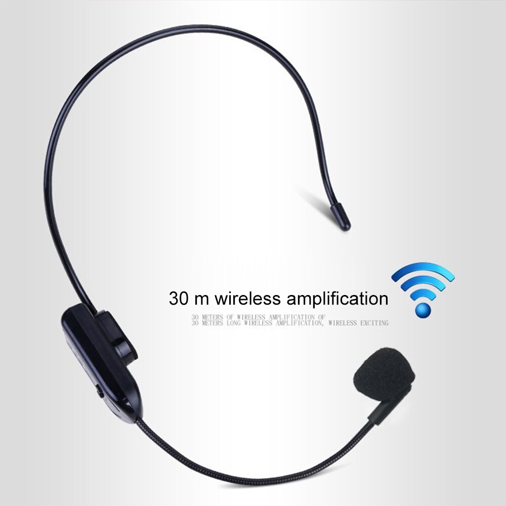 Draadloze Microfoon Voice Versterker Microfoon Anti-Interferentie Fm Radio Microfoon Comfortabele Head-Dragen Mic 30M Werken