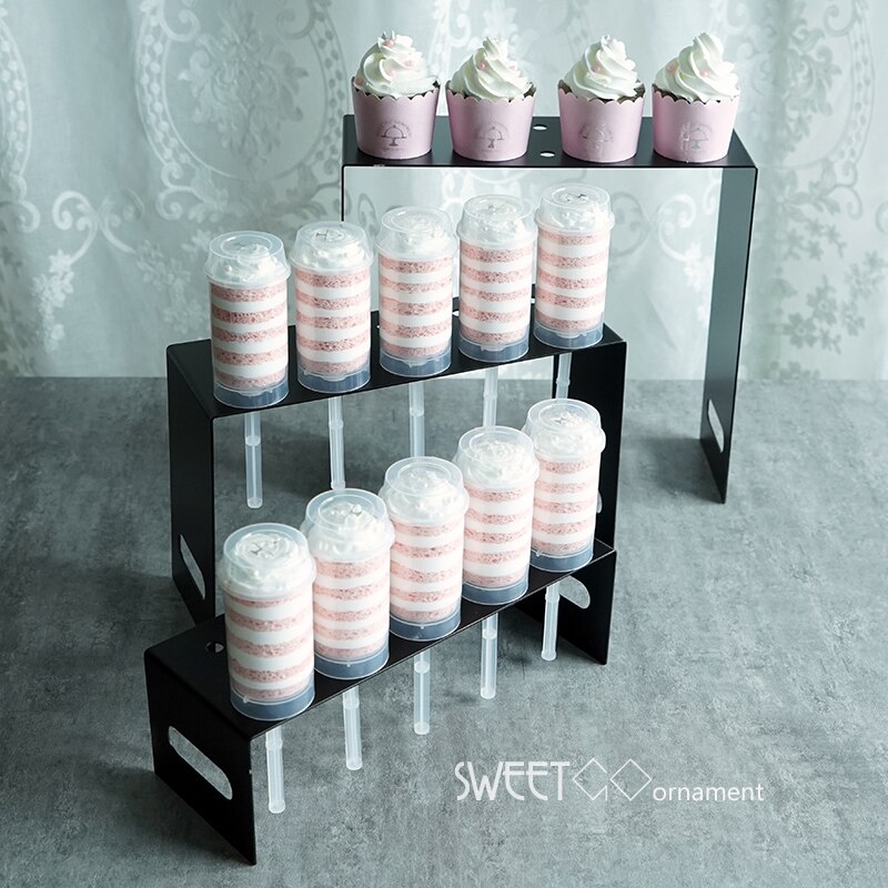 SWEETGO 10 hole black puch cake stand Makeup brush Storage dessert decorators home decoration bakeware cake table fitting