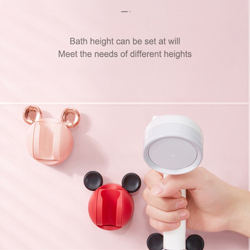 Adjustable Shower Head Holder Bathroom Wall Mounted Bracket With Sucker Household Powerful Suction Portable Shower Fixed Bracket