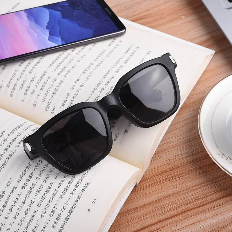 Auriculares inalámbricos de conducción ósea, gafas de sol polarizadas inteligentes con Bluetooth, impermeables, deportivas, antiazules