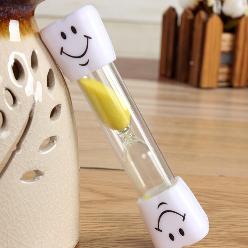 SKTN Children Kids Hourglass Toothbrush Timer 3 Minute Smiling Face For Cooking Sandy Clock Brushing-Teeth Timer Sandglass: Yellow