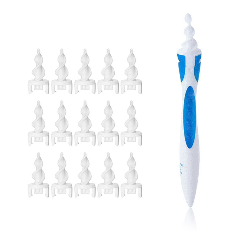 Electric Earpick Adults Children With Lighted Ear Suction Device Automatic Painless Ear Cleaner Electric Ear Pick Ear Wax Remove: 16Pcs Soft Head