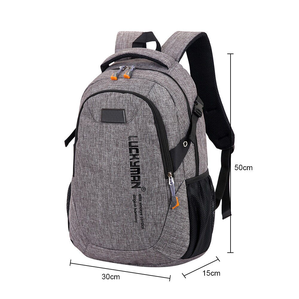 Men's Backpack Male Canvas Laptop Travel Backpacks Computer Bags High School Student College Bag Outdoor Shoulder Bag