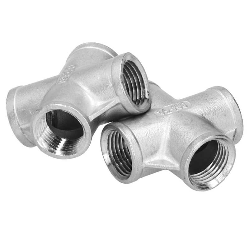 Facile À Installer 4 ‑Way Connecteur Connecteur de Tuyau 1/2In Fil Résistant À L'abrasion 4 ‑Way Joint pour Domestique