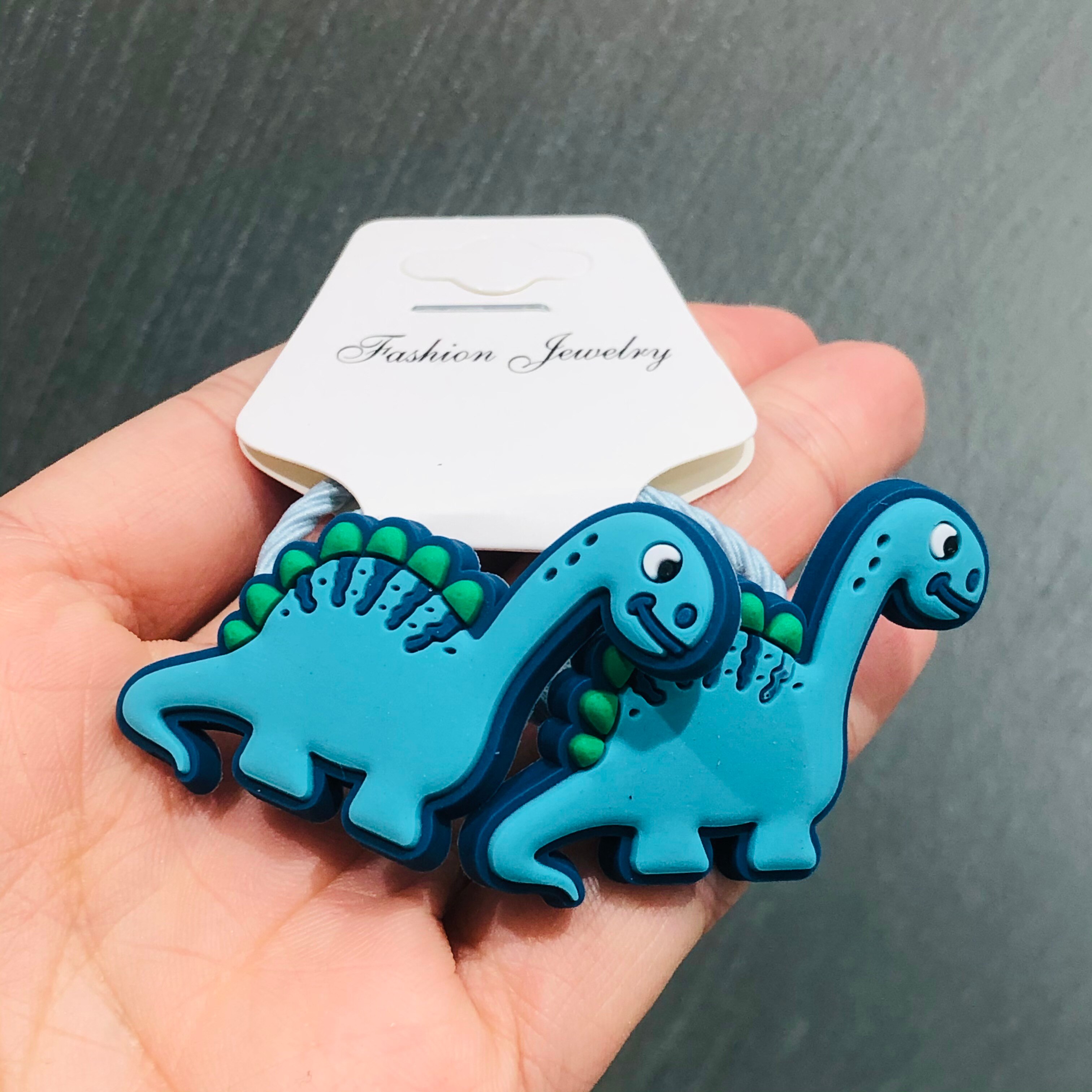 2 Teile/satz Mädchen Nette Dinosaurier Ebene Gewinde Tuch Haarnadeln freundlicher Süße Haar Clip Barrettes Stirnband freundlicher Haar Zubehör: Weiß