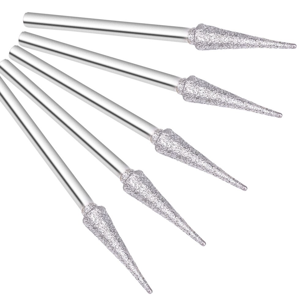 5pcs Diamond Milling Cutters for Manicure Ceramic Nail Drill Bits Manicure Cuticle Clean Bit Elecric Machine Pedicure Accessory: set 9