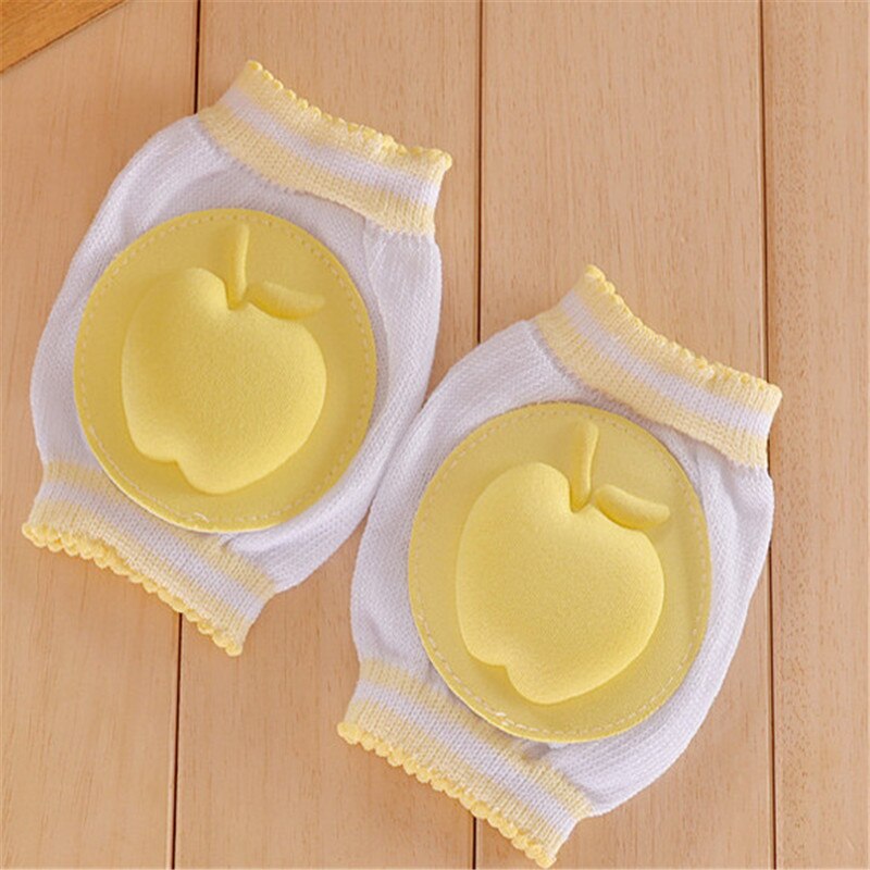 Rodilleras de gateo para bebé, almohadilla para codo de gatear de seguridad para niño y niña, rodillera protectora de malla de seguridad: JB525 4 apple yellow