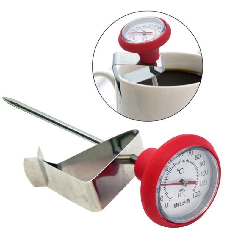 5" Mechanical Meat Thermometer 304 Stainless Steel Probe Food Thermometer for Turkey BBQ Milk