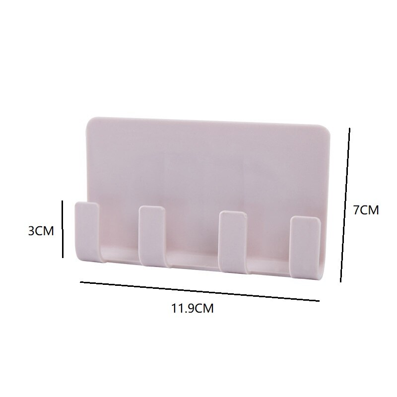 Pasta Mobiele Telefoon Opladen Beugel Muur gemonteerde Tablet Stand Kantoor Huishouden Muur Zonder Trace 4 Haak Opbergrek Sleutel plank