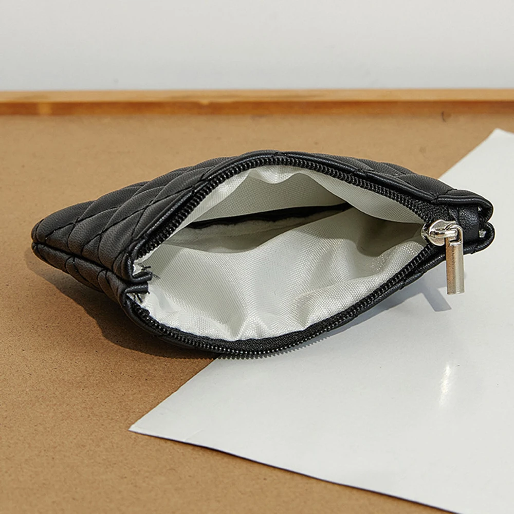 Karten Halfter Aufbewahrung tasche Münz tasche Schlüssel beutel ultraleichte einfarbige weiche Raute gestickte tragbare Brieftasche Monedero Cartera