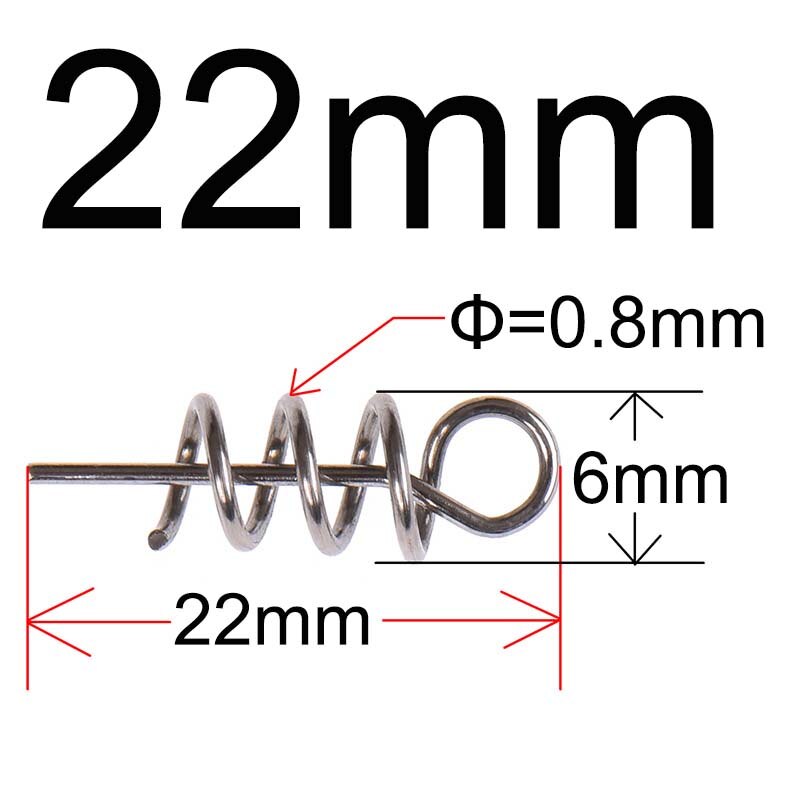 Stainless Steel Fishing pins Spring Twist Lock Fishing Hook Tool Centering Pins Fixed Latch Needle for Soft Lure Bait Worm: 11 / PURPLE