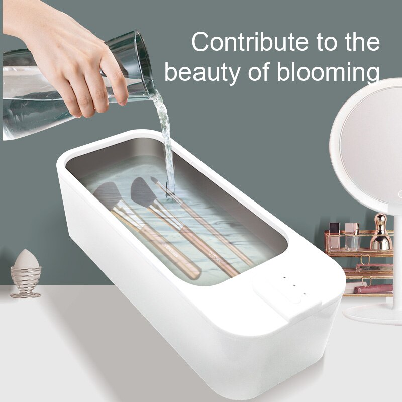 0.68L 24W Ultrasonic Cleaner Intelligent Control For Jewelry Glasses Denture Cleaning Machine Mini Sonic Clean Bath