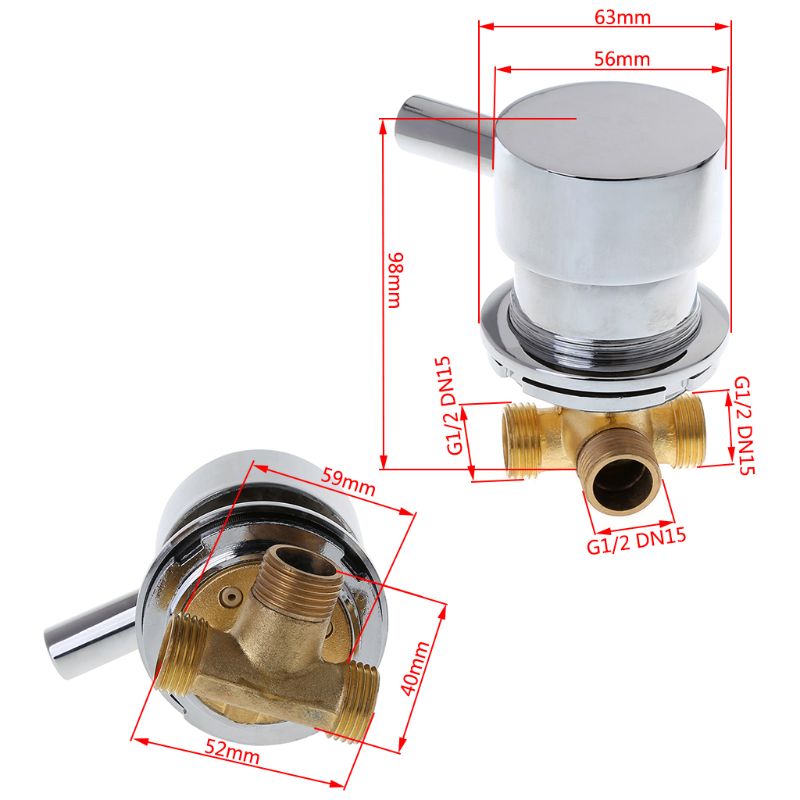G1/2 & Koud Water Mengkraan Thermostatische Mixer Twee In & Een Out Kraan Voor Douche kamer