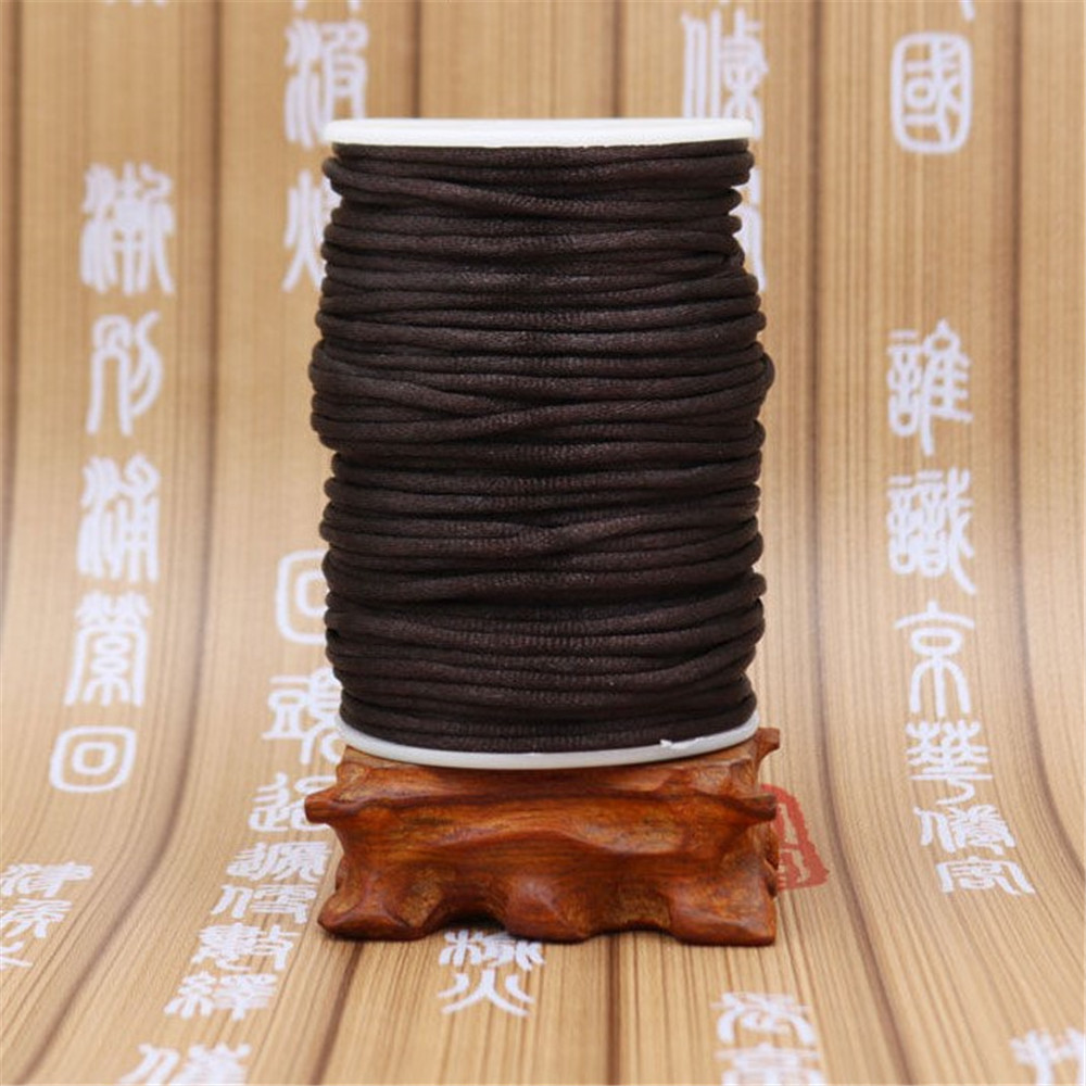 3MM Braided Macrame Silk Macrame Cord Rope Thread Wire DIY Chinese Knot Satin Bracelets Making Findings Beading 10 Yards: Pinkish Grey