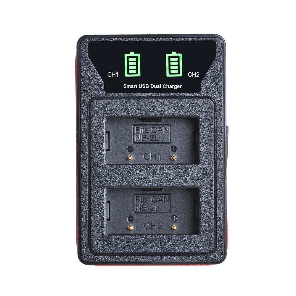 Caricabatteria da NB-2LH NB 2L 2LH con porta USB e type-c per Canon NB2L, NB2LH, EOS 400D S80 S70 S50 S60 350D G7 G9