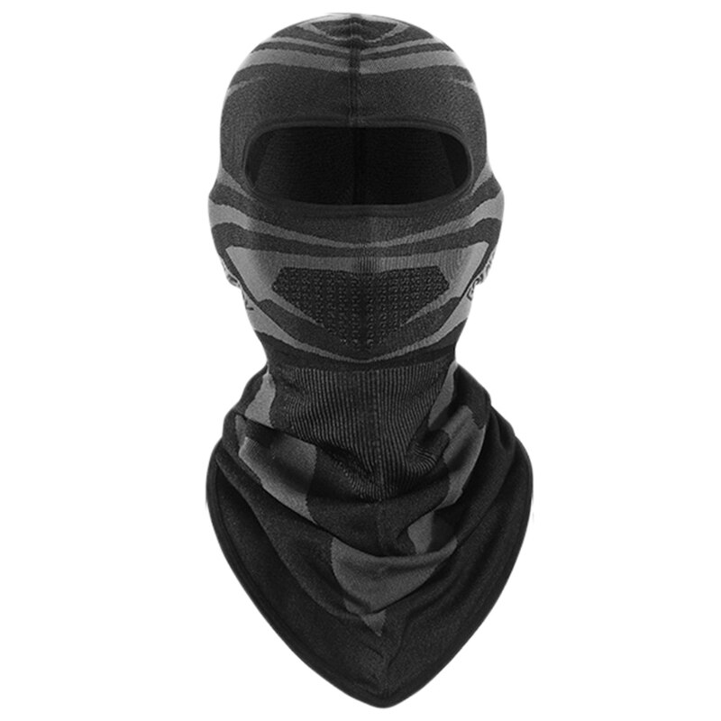 Vinter balaclava skid ansiktsmask hatt vindtät plyschfodrad hals varmare damhuv  lx9e: C