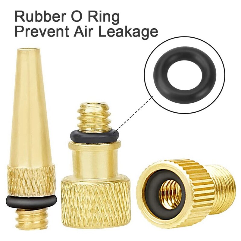 1einstellen Ventil Adapter, Fahrrad Reifen Ventil Adapter, Ball Pumpe Nadel, passen für Standard Pumpe oder Luft Kompressor