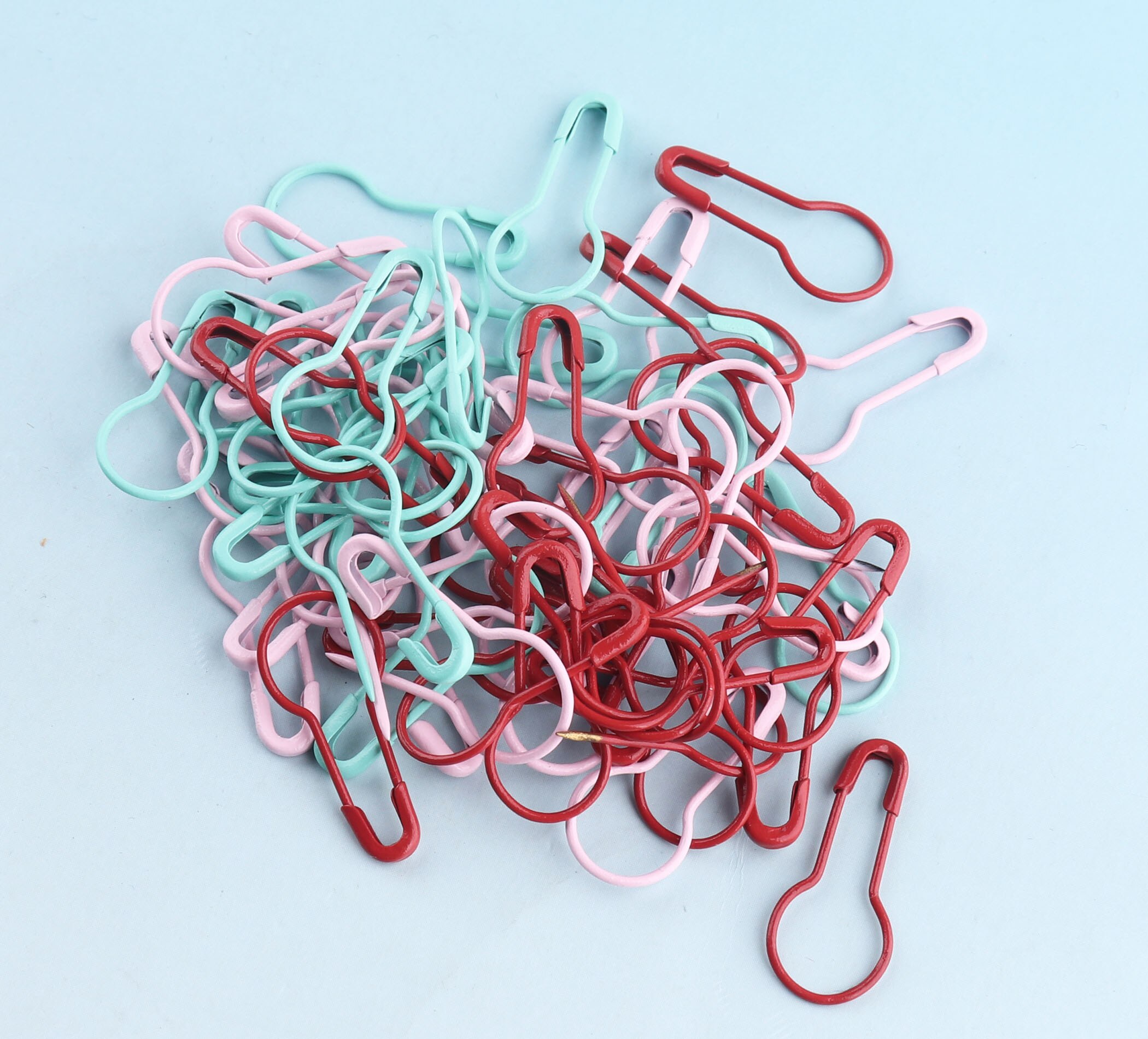 21mm Pink Bulb Safety Pins Gourd Shape Safety Pins Copper Pins Scarf pins DIY Pins for Garment Brooch Safety Pins Stitch Marker