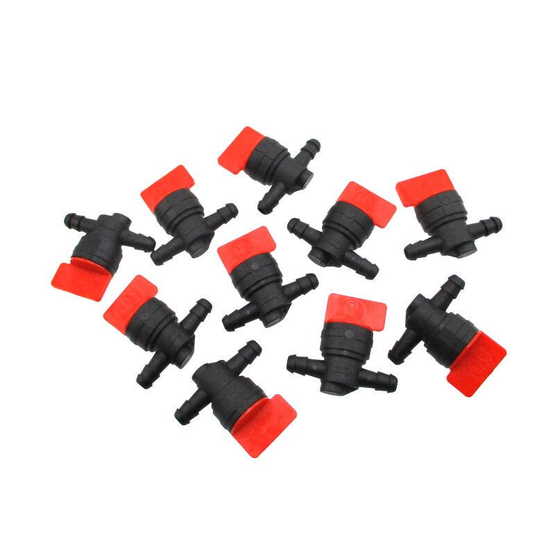 10x 8mm Plastic Inline Fuel Gas Cut Shut off Valve Fit 1/4" ID Fuel Line Motorcycle For Briggs & Stratton 494768 698183