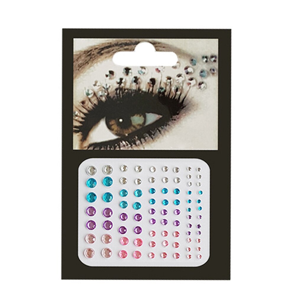 Kropp ansikte smink tillfällig glitter ögon klistermärken diy nail art strass dekor